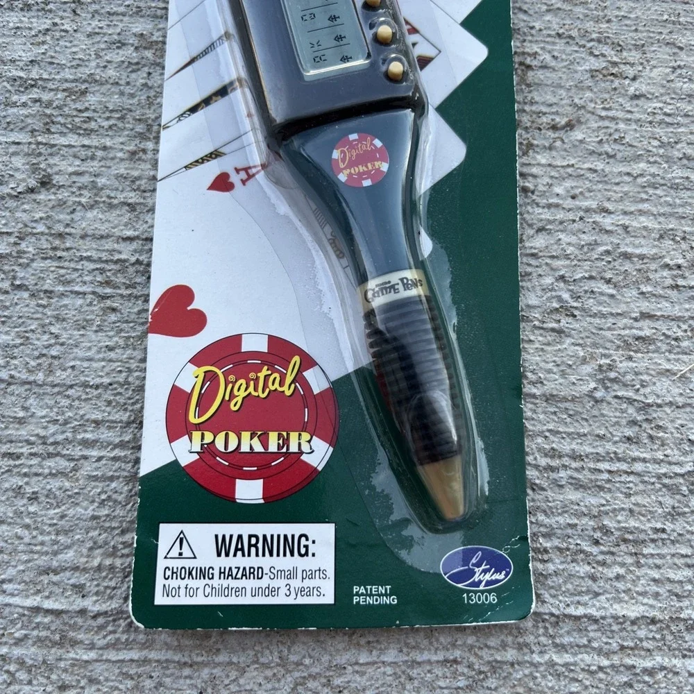 Digital Poker Pen Micro Games‎ Poker Card Games Casino Handheld Blue NIP NOS